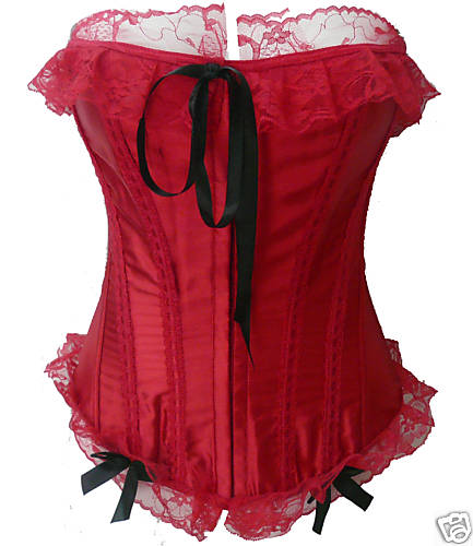 red lace dark night corset plus size corset